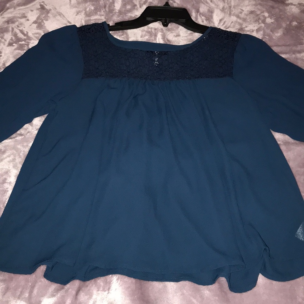 Long sleeve Navy Blouse